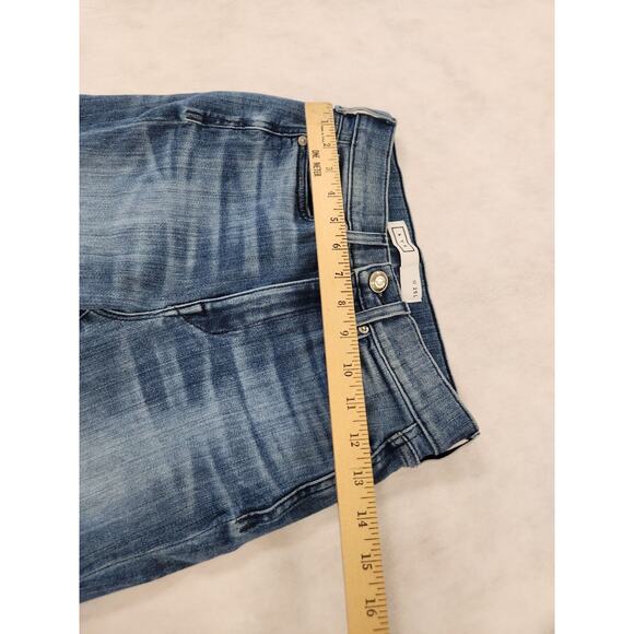 AYR Jeans The Bomb Pop Straight Ankle Womens Size 25 Blue Made in USA Raw Hem - Picture 12 of 13